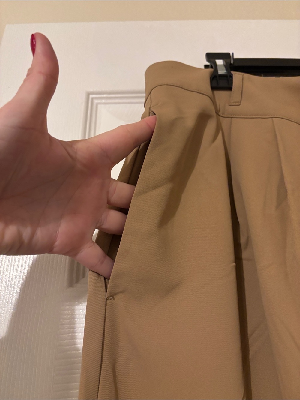 HALARA Women’s High Waisted Wide-Leg Work Pants in Camel-Size XL - Picture 5 of 10